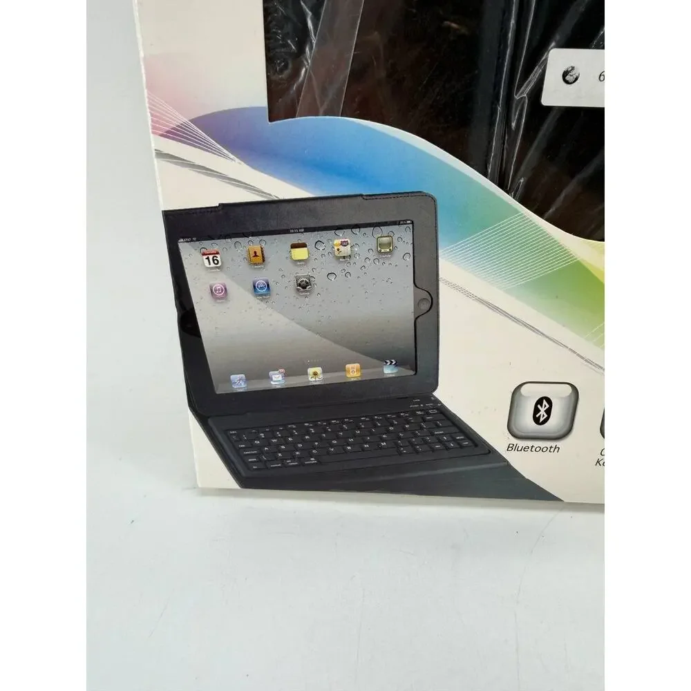 Bluetooth Keyboard Case for Apple iPad 1 & iPad 2 Wireless PU Leather New